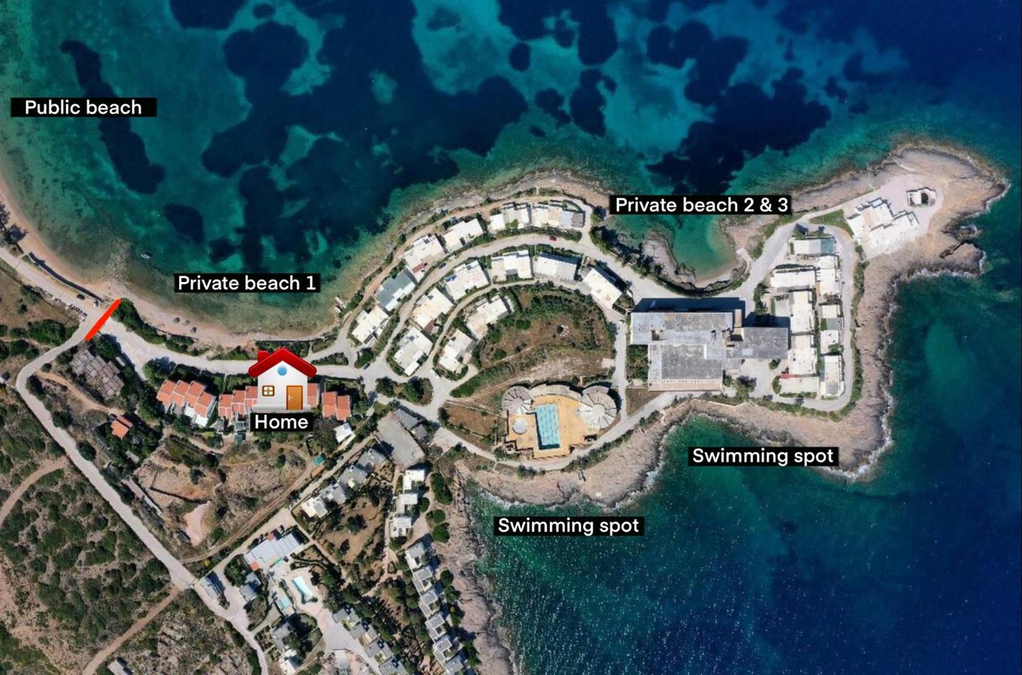 Sounio - Waterfront Luxury Spa Villa Pounta Zeza 170 Sqm On Private Beach سونيو المظهر الخارجي الصورة